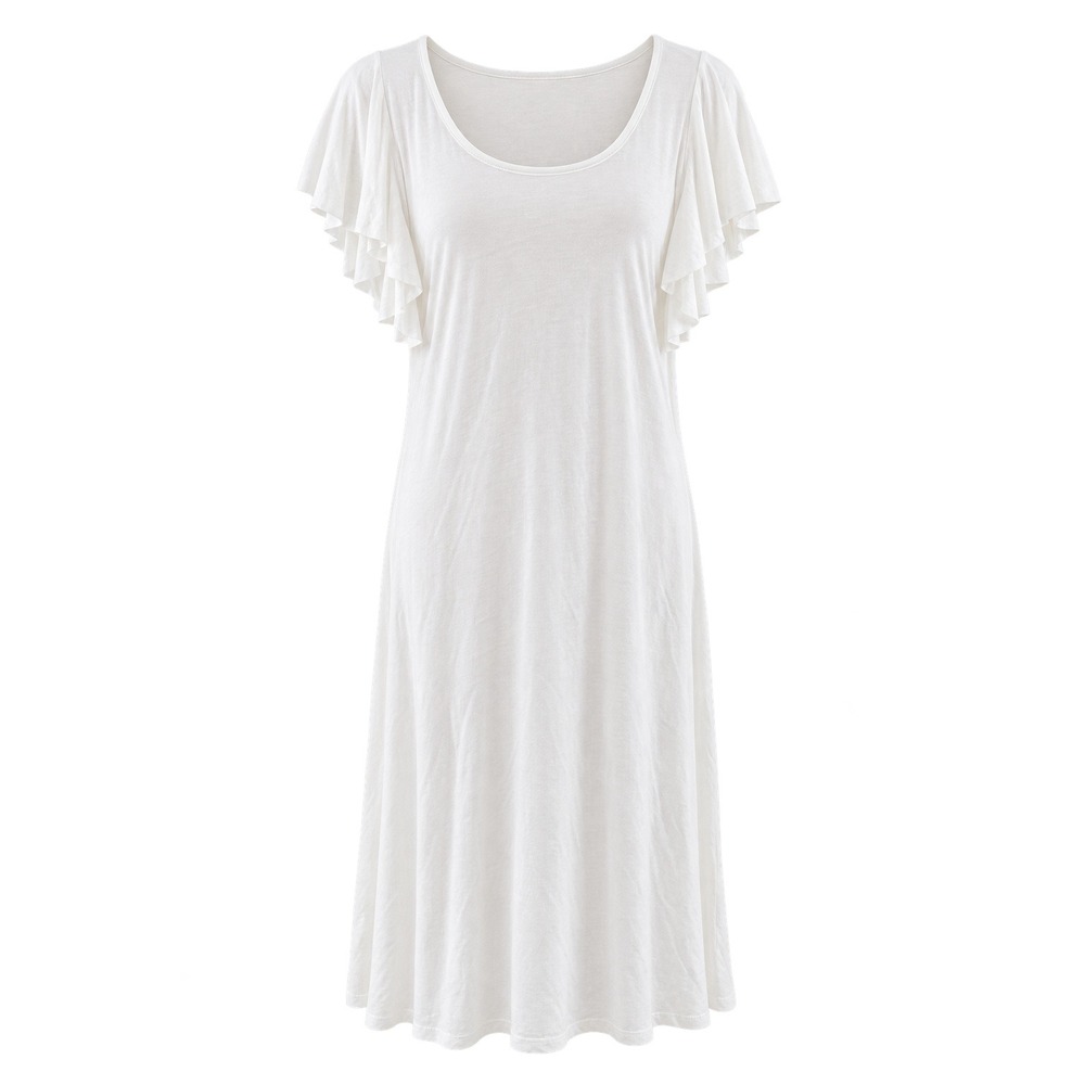 NWT LUVAGE White Layered Flutter Sleeve Midi Dress Size Large